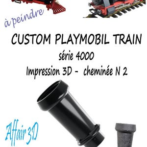 Custom compatible Playmobil train 3D - 1 planche stickers 3958 wagon