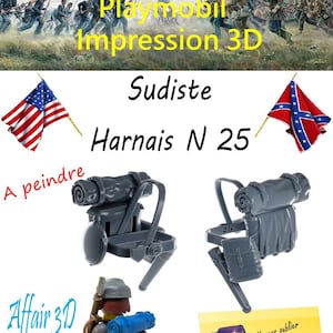 Custom Playmobil ACW 3D Printed - Southern Soldier - Harness 25