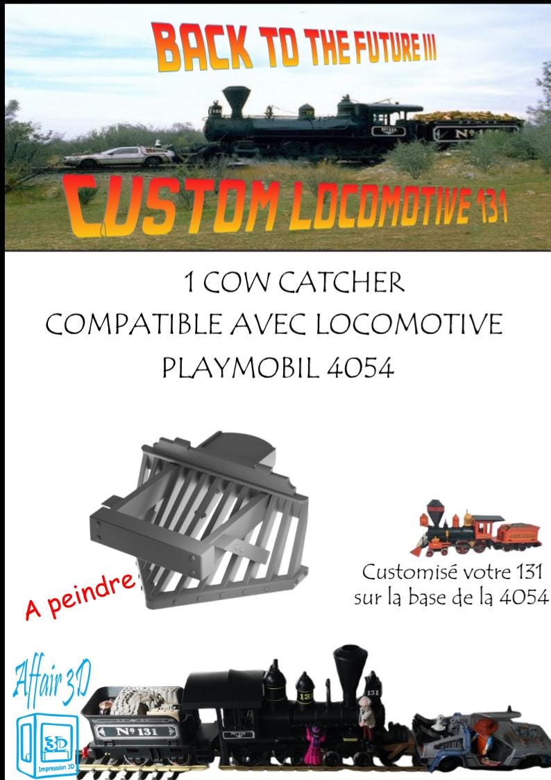 IMPRESSION 3D - PLAYMOBIL COMPATIBLE Cheminée 3D locomotive train 4000 4001 EUR 9,00 - FR IMPRESSION 3D - PLAYMOBIL COMPATIBLE Cheminée 3D locomotive train 4000 4001 EUR 9,00 - FR