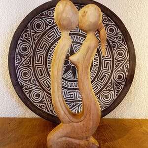 Handmade Wooden Love Sculpture | Natural Wood Decor | Romantic Couple Figurine | Unique Gift Idea