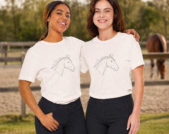 Horse Shirt for Kids, Cute Horse T-Shirt, Horse Lover Gift for Boy and Girls, Minimalist Horse Tee, Equestrian Kids Shirt, Pony Lover Gift