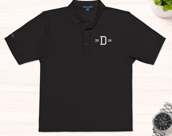 Personalized Dad Embroidered Polo Shirt, Custom Names & Front Number