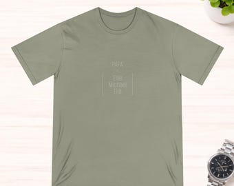 Eco-Friendly Personalized Dad Coding Array Tee T-Shirt | Organic Father Code Humor