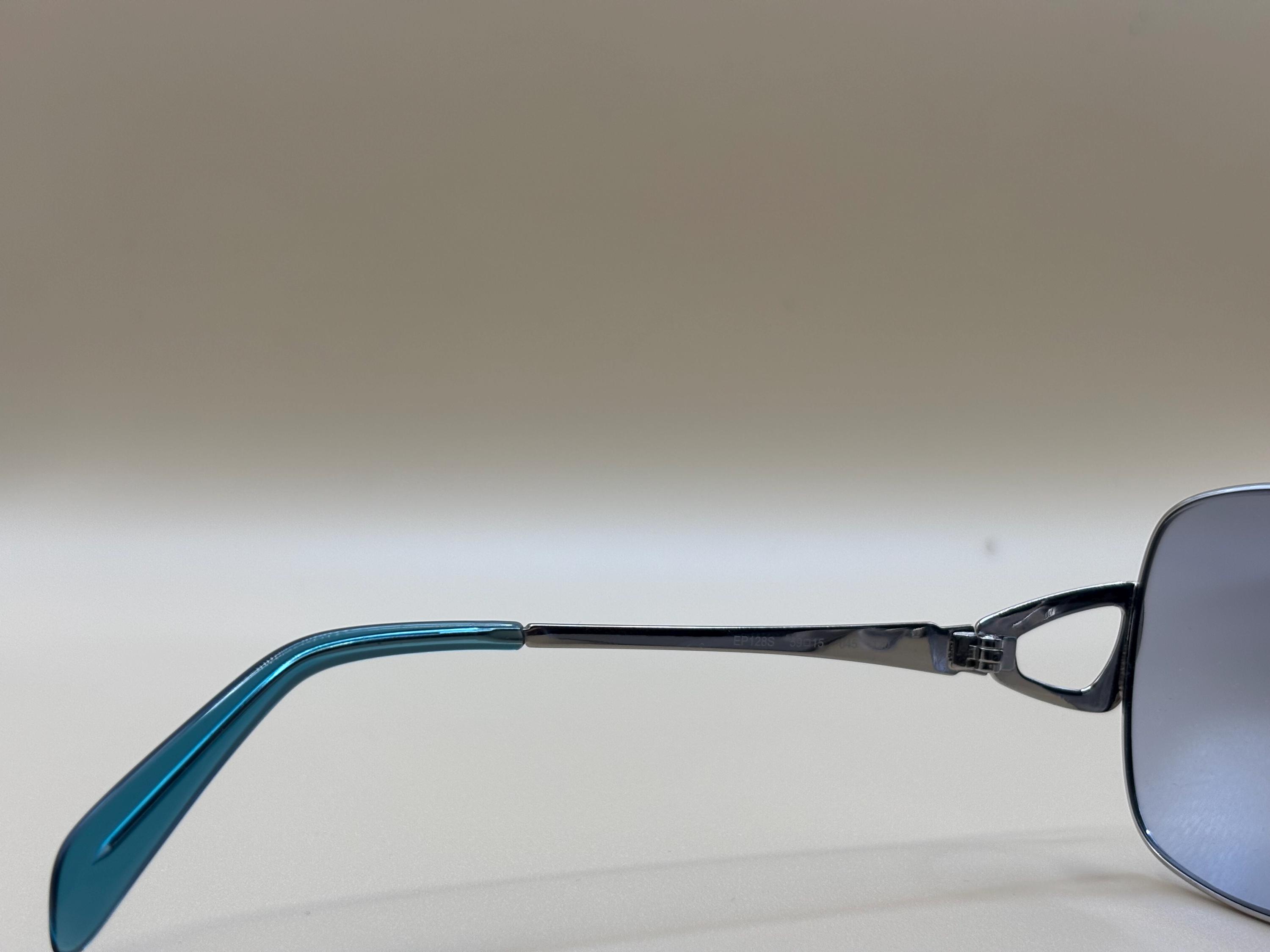 Emilio Pucci Oversized EP119S Silver Frame Sunglasses with Gradient Smoke Lenses Women main image 4