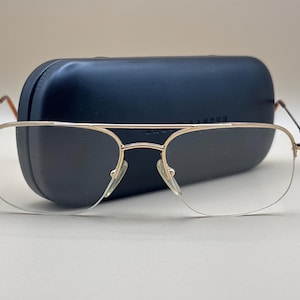 Occhiali da vista vintage Ralph Lauren – Eleganza dorata senza tempo – Prodotto in Francia