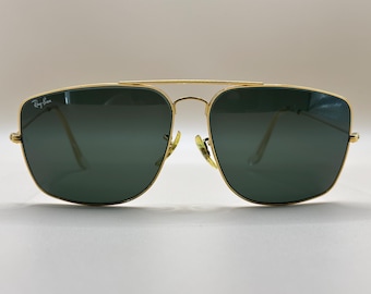Ray-Ban Bausch & Lomb W0502 – Vintage 62-14 Gold Aviator Sunglasses – Made in USA