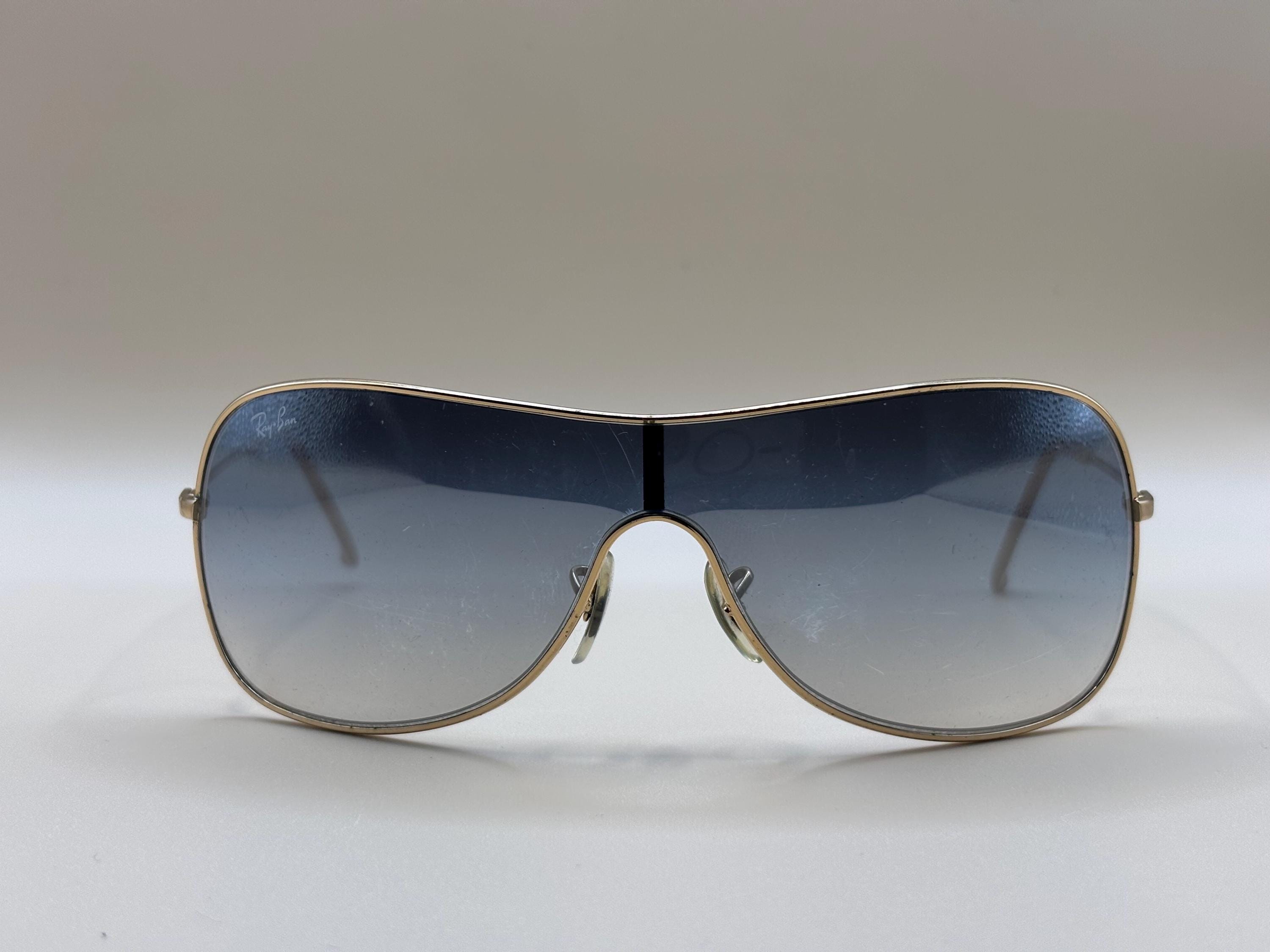 Authentic Ray Bans Sunglasses RB3211 Ray-Ban Highstreet Shield Sunglasses Gunmetal Frame Green  main image 2