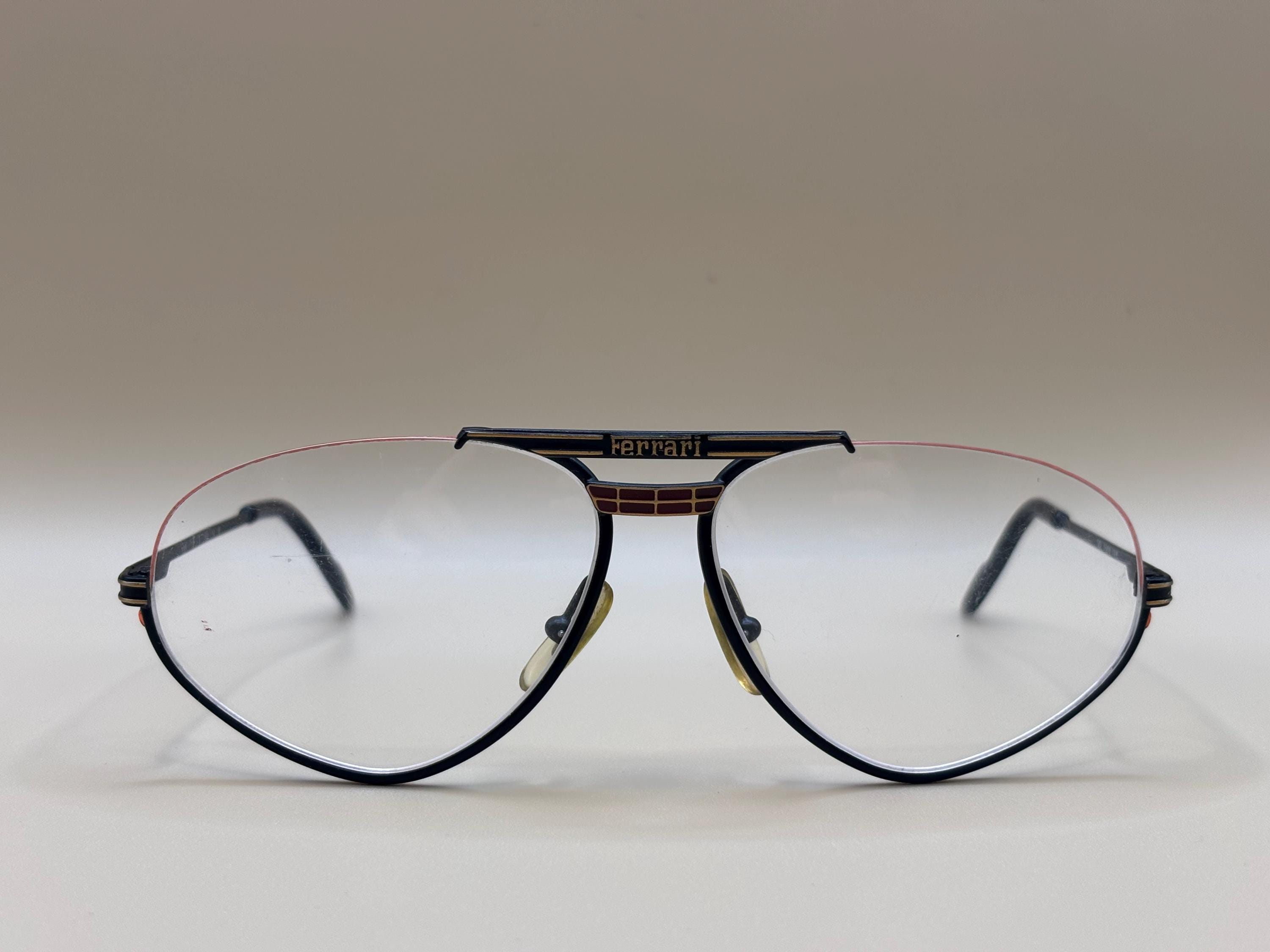 Vintage Ferrari Eyeglasses – Model F-1 59 14 130 – Made in Italy 