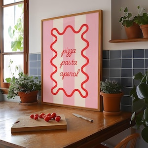 イタリアコレクション、SVG、PNG、PDF、JPG、パスタ、アペロール、ピザのウォールアートプリント（自宅、オフィス、店舗、キッチン、イタリアのライフスタイル用）、デジタルファイル