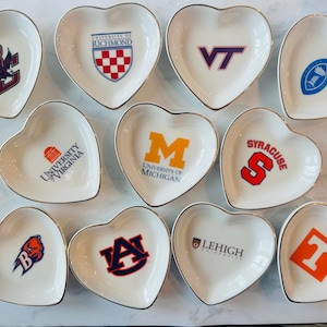 College Logo Ring Dish,University Trinket Ring Dish Personalized,Custom Graduate Gift For Her Graduation School Jewelry Dish,Acceptance Gift