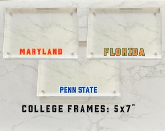 15x20cm Personalisierter College Magnetrahmen - Benutzerdefinierte Schulname Anzeige, Abschlussgeschenk, Wohnheim Dekor, Abitur, College Geschenk