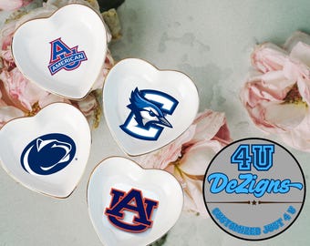 Benutzerdefinierte Universitäts-Logo-Schmuckstück-Ring-Teller, personalisiertes Abschlussgeschenk für sie, Abschluss-Hochschulschmuckschale, 2025 Graduate Geschenke