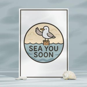 Sea You Soon – Carte d'adieu imprimable