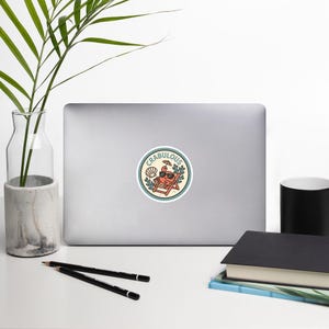 Crabulous Cartoon Crab Sticker – Funny Sea Creature Vinyl Sticker – Quirky Ocean Animal Gift – 4 Inch Kiss-Cut Matte