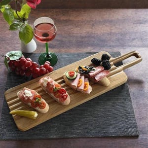 Serving board, tapas board, cheese board, serving tray, cutting board, snack board, oak, wooden board, housewarming, kitchen, tray, dining table, gift,