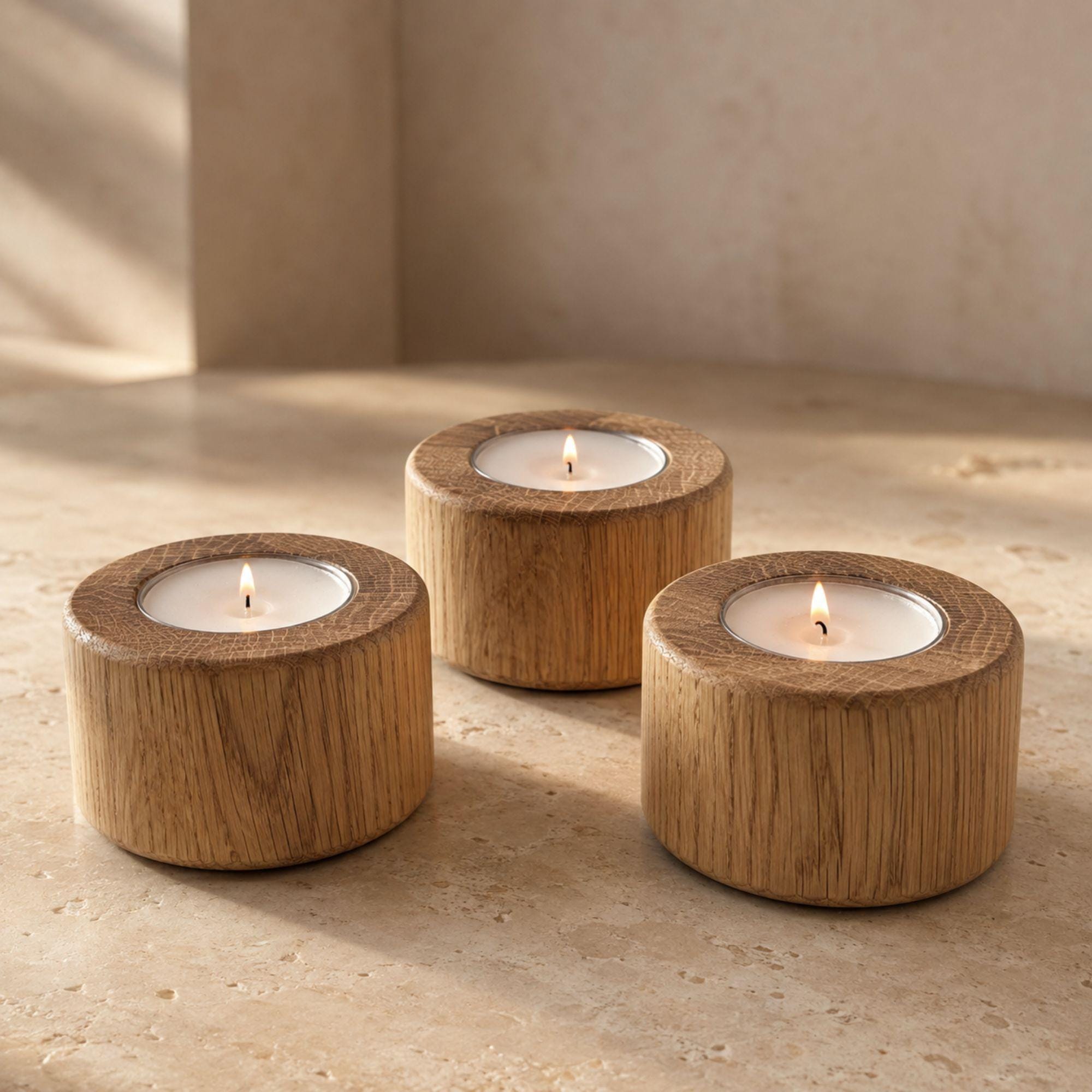Kerzenhalter aus holz rustikal
