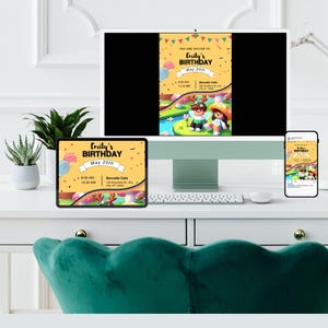 Roblox Birthday Invitation: Editable Game Party Template (Digital Download, Canva Template)