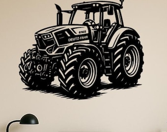 Houten tractor muurdecor | Lasergesneden landbouw kunstwerk | Moderne boerderijstijl voor woonkamer, kantoor of kinderkamer