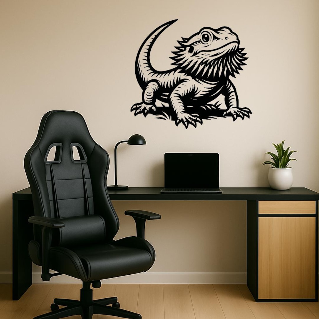 Wooden Wall Art Bearded Dragon – Laser Cut Lizard Decor – Animal ...