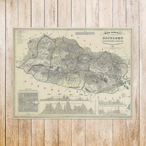 Carte de la République d'El Salvador, 1858 | Carte générale de la république de Salvador | Cartes topographiques | Carte du Salvador