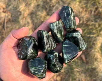 Serafinite naturale a forma libera, pietra preziosa curativa, decorazione per la casa, regalo di cristallo, 1 pezzo