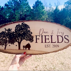 Personalized Wedding Gift | Last Name Established Sign | Family Name Sign | Custom Wood Sign | Anniversary Gift | Wooden Wedding Sign Decor