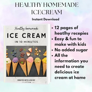 Zuckerfreie Eis Rezepte eBook: Gesunde DIY Gefrorene Leckereien für Kinder (PDF Download)