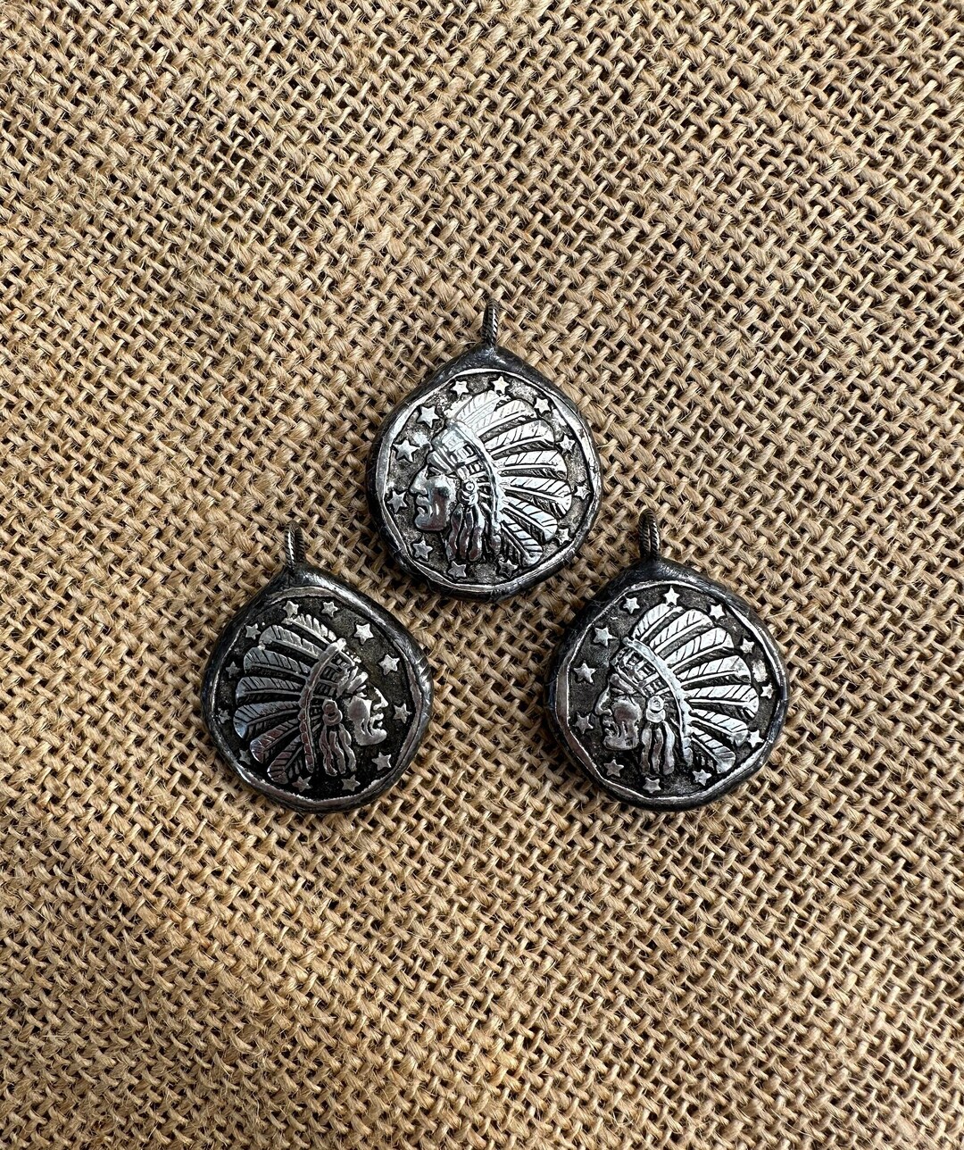 Aged Metal with Chief Pendant