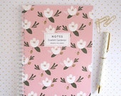Notebook Personalized - Vintage Flowers - Custom Stationery Monogram Journal