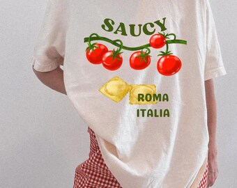 Vintage Italian Tomato T-Shirt: Retro Farmers Market Graphic Tee