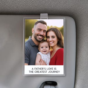 Dad Gifts Custom Photo Car Visor Clip Gift for Him Unique Gift for Dad from Son Daughter Personalized Father&#39;s Day Gifts Car Accessories