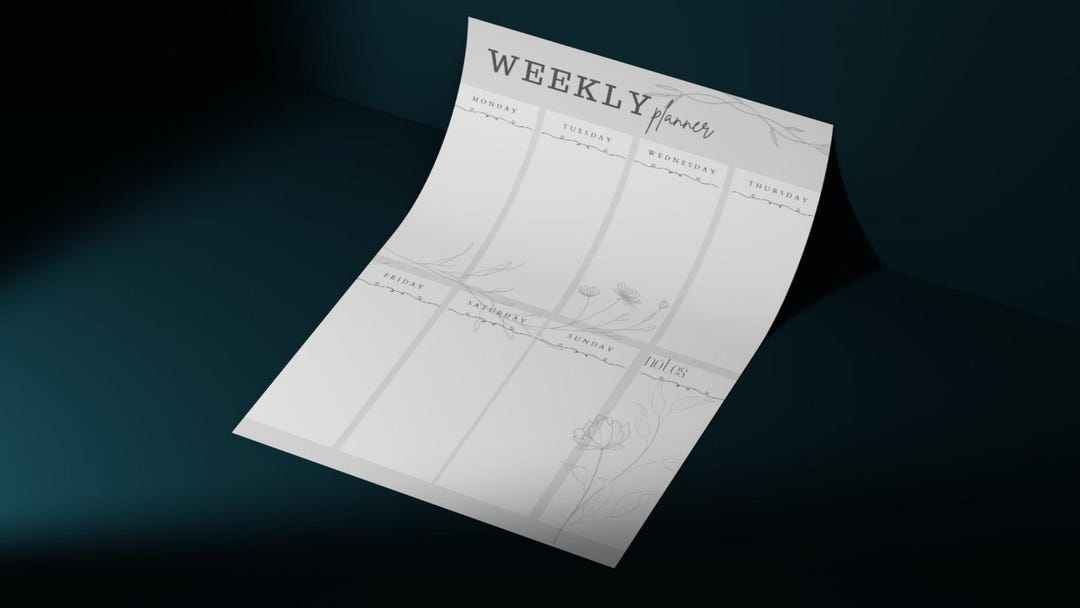 Minimal Weekly Planner | Printable PDF | A4 | Digital Download | Simple ...