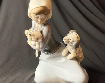 Lladro Little Friskies Cat and Dog Porcelain Figurine 5032 - Etsy
