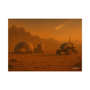Mars Surface, Rolled Poster, Sci-Fi Wall Art, Space Decor, Print,