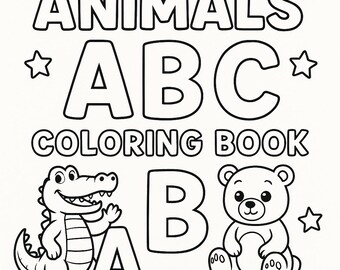 Animal Alphabet Coloring Book – ABC Learning Activity (Printable PDF)