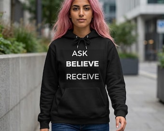 Bluza z kapturem Affirmation King, bluza unisex z kapturem Positive Energy