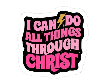 Inspirational Christ Stickers, Motivational Stickers, Religious Decals, Faith-Based Gifts, Cute Laptop Stickers, Christian Decor