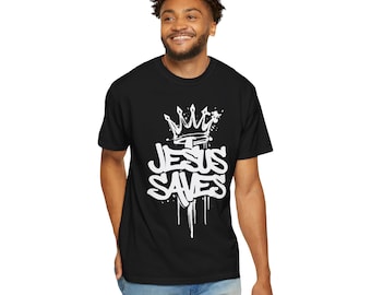 Jesus Saves Unisex T-Shirt, Christian Apparel, Spiritual Gift, Faith-Based Clothing, Casual Wear, Inspirational Tees