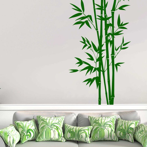 Bamboo Wall Decal | Bamboo Sticker | Bamboo Leaf Wall Art | Self-Adhesive Vinyl Wallpaper | Bamboo Leaves | Wall Stickers | Home Decoration