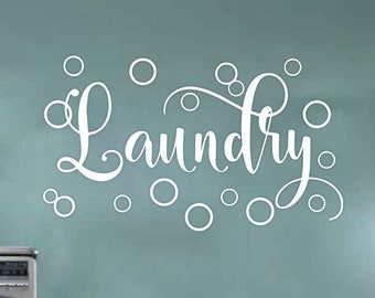 Muursticker wasgoed – belettering van vinyl met bubbels