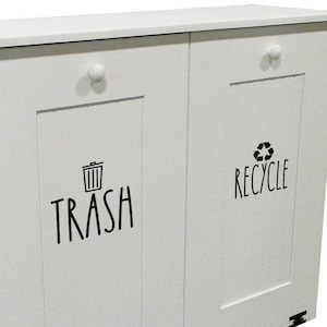 Rae Dunn Farmhouse | Rae Dunn Inspired Decals | Farm House Theme Decor | Pantry Decal | Home Decor | Farm Line | Trash Recycle