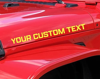 Custom Text Transfer Decal Waterproof Vinyl Decal, 20", 25", or 30"