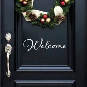 Welcome Door Decal | Welcome Door Sticker | Welcome Wall Decal | Wall Decor | Hello Door Decal | Vinyl Decal | Welcome Door Sign