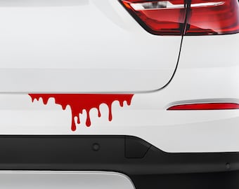 Dripping Blood Decal – 14" Waterproof Vinyl Transfer for Car or Window