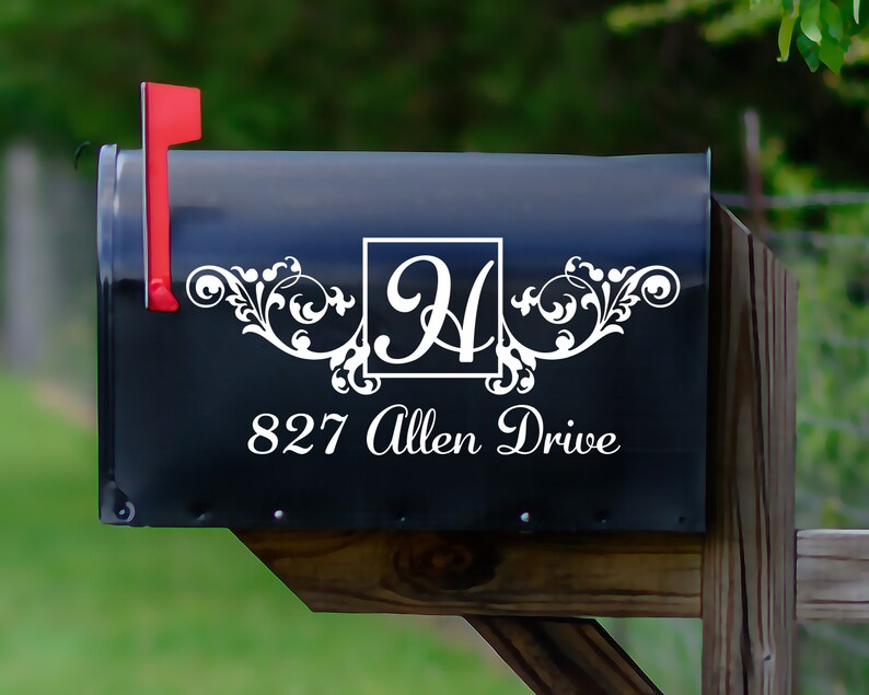 Set of 2 Custom Mailbox Numbers Modern Mailbox Decals Etsy