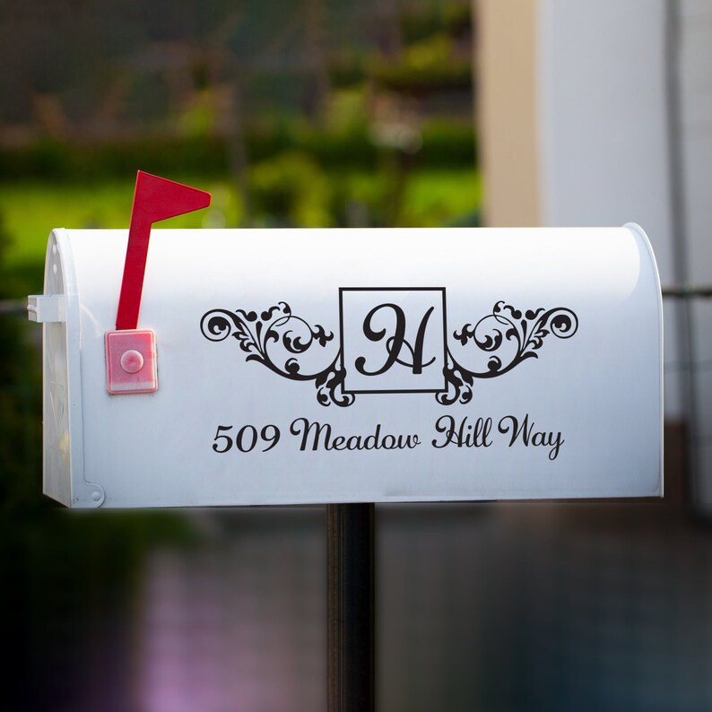 Set of 2 Custom Mailbox Numbers Modern Mailbox Decals Etsy