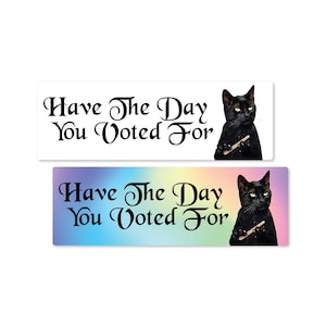 Have The Day You Voted For Funny Bumper Sticker or Magnet 9x3"