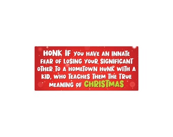 Hallmark Hometown Hunk Funny Bumper Sticker or Magnet 7x3"