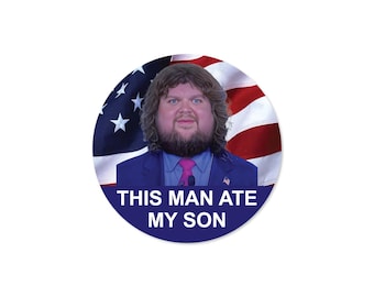JDV This Man Ate My Son 3" Waterproof Vinyl Sticker
