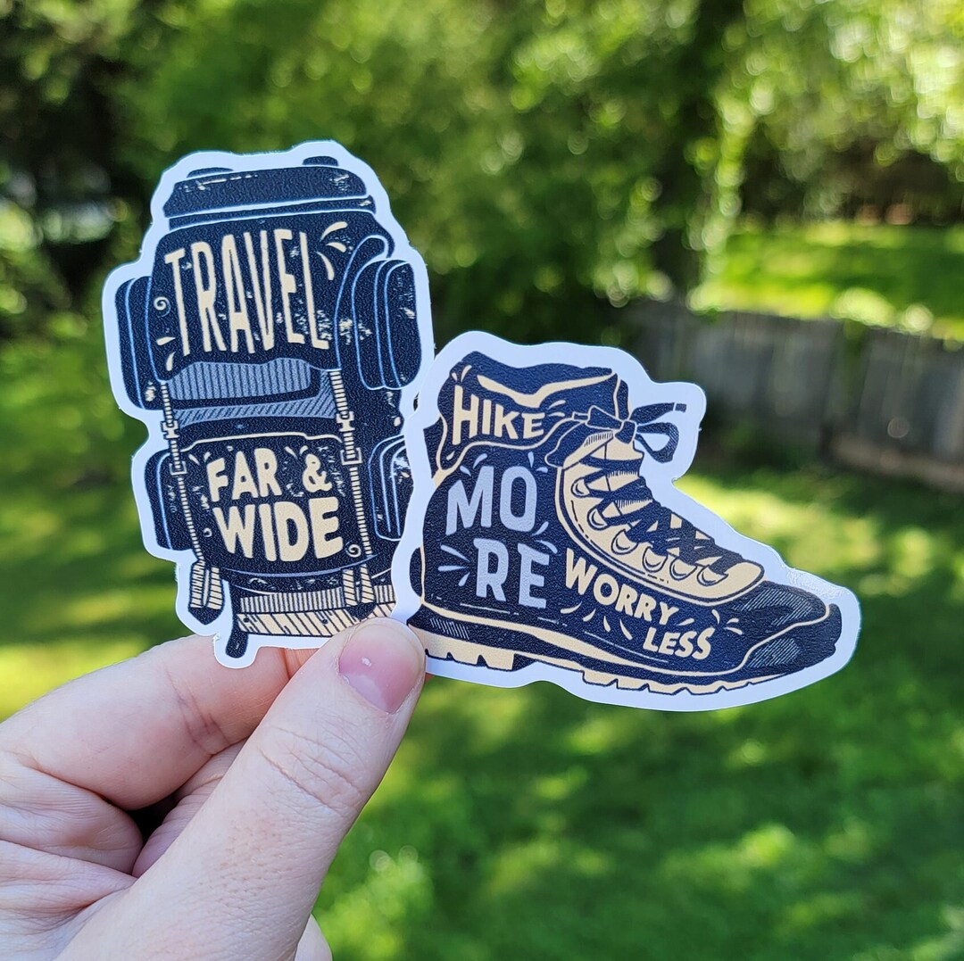 Hike More Boot Travel Backpack Sticker Set of 2 3 Etsy